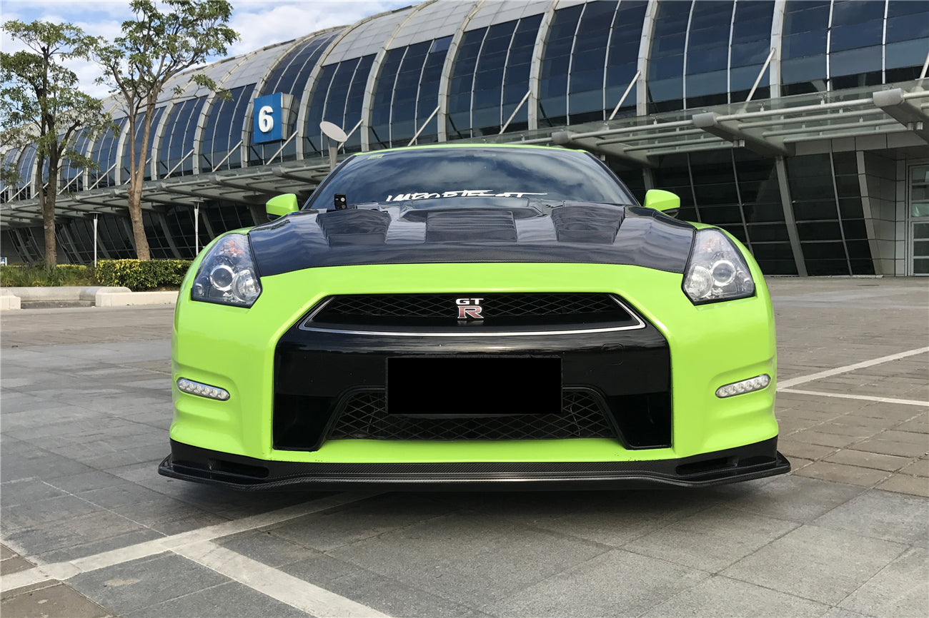 2012-2016 Nissan GTR R35 DBA NSM Style Partial Carbon Fiber Front Lip - DarwinPRO Aerodynamics