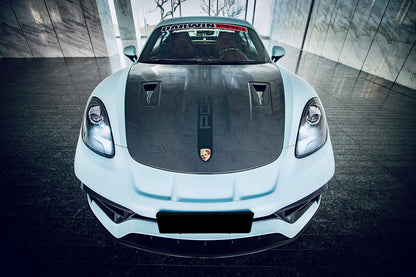 DarwinPRO 2012-2025 Porsche 718 & 981 Cayman & Boxster GT2RS Style Carbon Fiber Hood