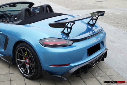 DarwinPRO 2016-2025 Porsche 718 Cayman & Boxster BKSS Style Carbon Fiber Rear Trim - DarwinPRO Aerodynamics