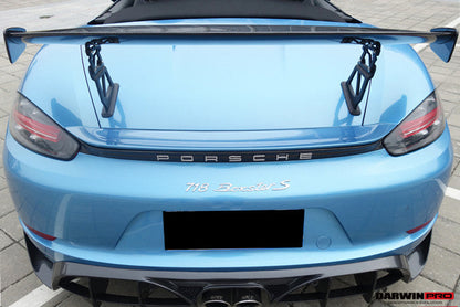 DarwinPRO 2016-2025 Porsche 718 Cayman & Boxster BKSS Style Carbon Fiber Rear Trim - DarwinPRO Aerodynamics