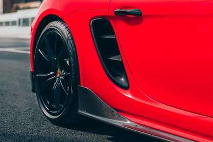 DarwinPRO 2016-2025 Porsche 718 Cayman & Boxster Carbon Fiber Side Air Vents - DarwinPRO Aerodynamics