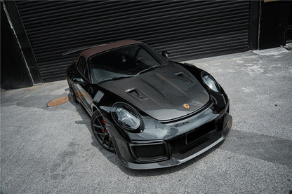 DarwinPRO 2012-2019 Porsche 991 Carrera S & Targa 4 & 4s GT2RS Style Carbon Fiber Hood - DarwinPRO Aerodynamics