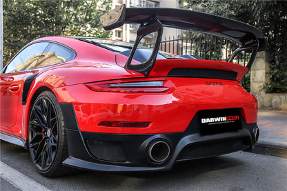 DarwinPRO 2016-2019 Porsche 911 991.2 Carrera & S GT2RS Style Partial Carbon Fiber Rear Bumper - DarwinPRO Aerodynamics