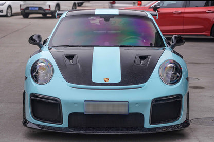 DarwinPRO 2016-2019 Porsche 911 991.2 Carrera &Targa 4 & 4S GT2RS Style Partial Carbon Fiber Front Bumper - DarwinPRO Aerodynamics