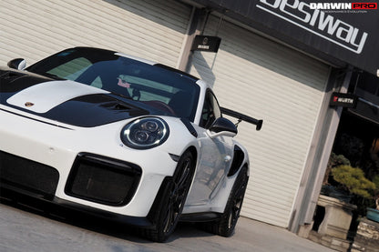 DarwinPRO 2016-2019 Porsche 911 991.2 Carrera &Targa 4 & 4S GT2RS Style Partial Carbon Fiber Front Bumper - DarwinPRO Aerodynamics