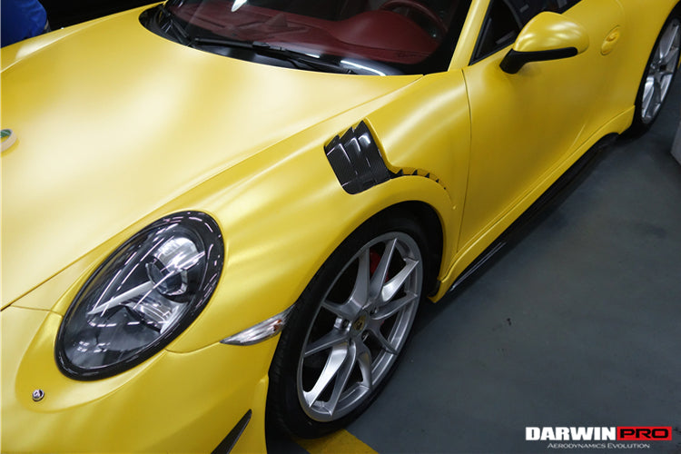 2012-2015 Porsche 911 991.1 2C | 4C GT3 Convert GT3RS Style Partial Carbon Fiber Fender (Fits Carrera, Targa S, 4, 4S) - DarwinPRO Aerodynamics
