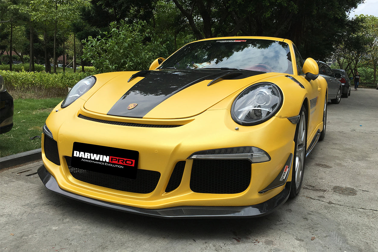 2012-2015 Porsche 911 991.1 Carrera Targa  S 4 4S GT3 Style Front Bumper Canards - DarwinPRO Aerodynamics