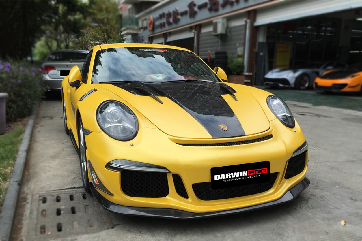 2012-2015 Porsche 911 991.1 Carrera Targa  S 4 4S GT3 Style Front Bumper Canards - DarwinPRO Aerodynamics