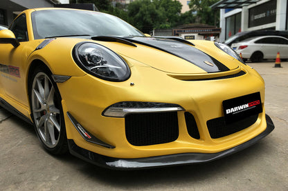 2012-2015 Porsche 911 991.1 Carrera Targa  S 4 4S GT3 Style Front Bumper Canards - DarwinPRO Aerodynamics