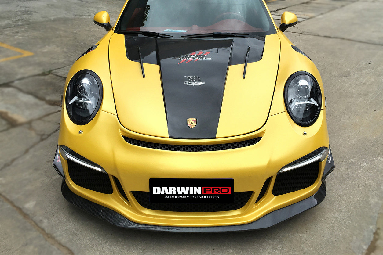 2012-2015 Porsche 911 991.1 Carrera Targa  S 4 4S GT3 Style Front Bumper Canards - DarwinPRO Aerodynamics
