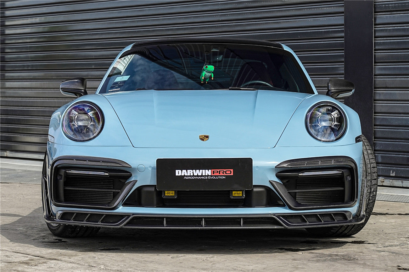 DarwinPRO 2019-2024 Porsche 911 992 Carrera & 4 & 4S & Targa & Cabriolet SD-Sport Design Model BKSSII Style Front Bumper Lip Splitter - DarwinPRO Aerodynamics