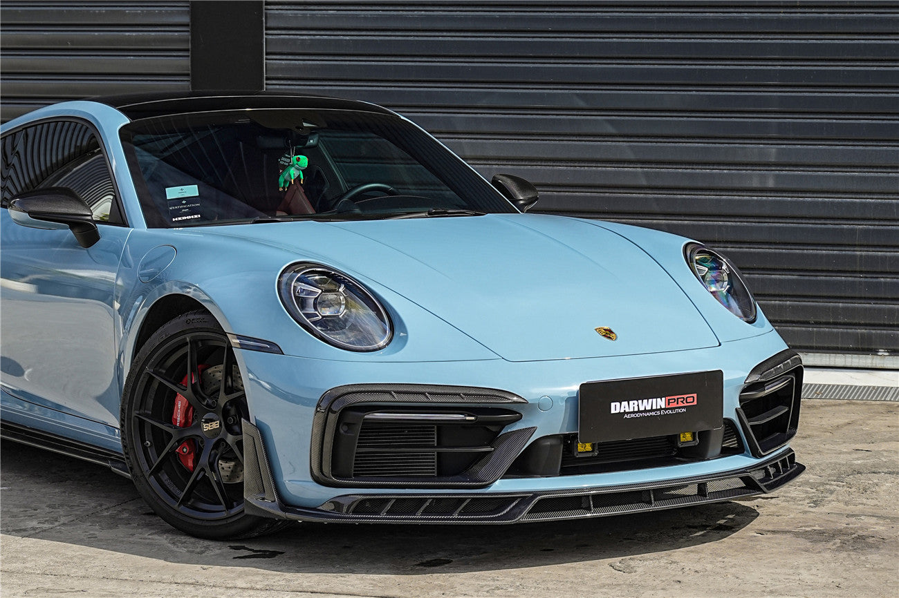 DarwinPRO 2019-2024 Porsche 911 992 Carrera & 4 & 4S & Targa & Cabriolet SD-Sport Design Model BKSSII Style Front Bumper Lip Splitter - DarwinPRO Aerodynamics