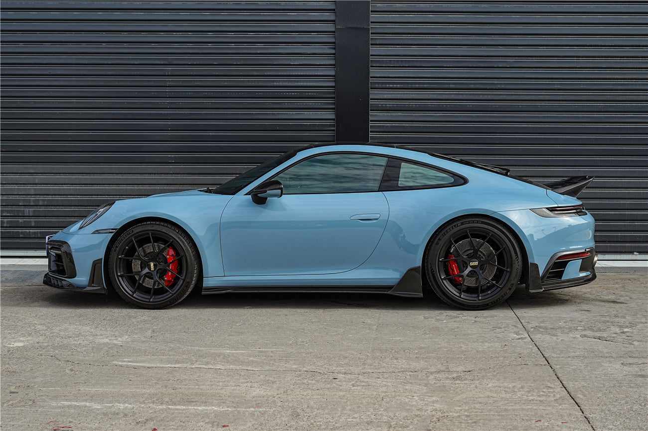 DarwinPRO 2019-2024 Porsche 911 992 Carrera S 4 4S Targa Cabriolet BKSSII Style Side Skirts - DarwinPRO Aerodynamics