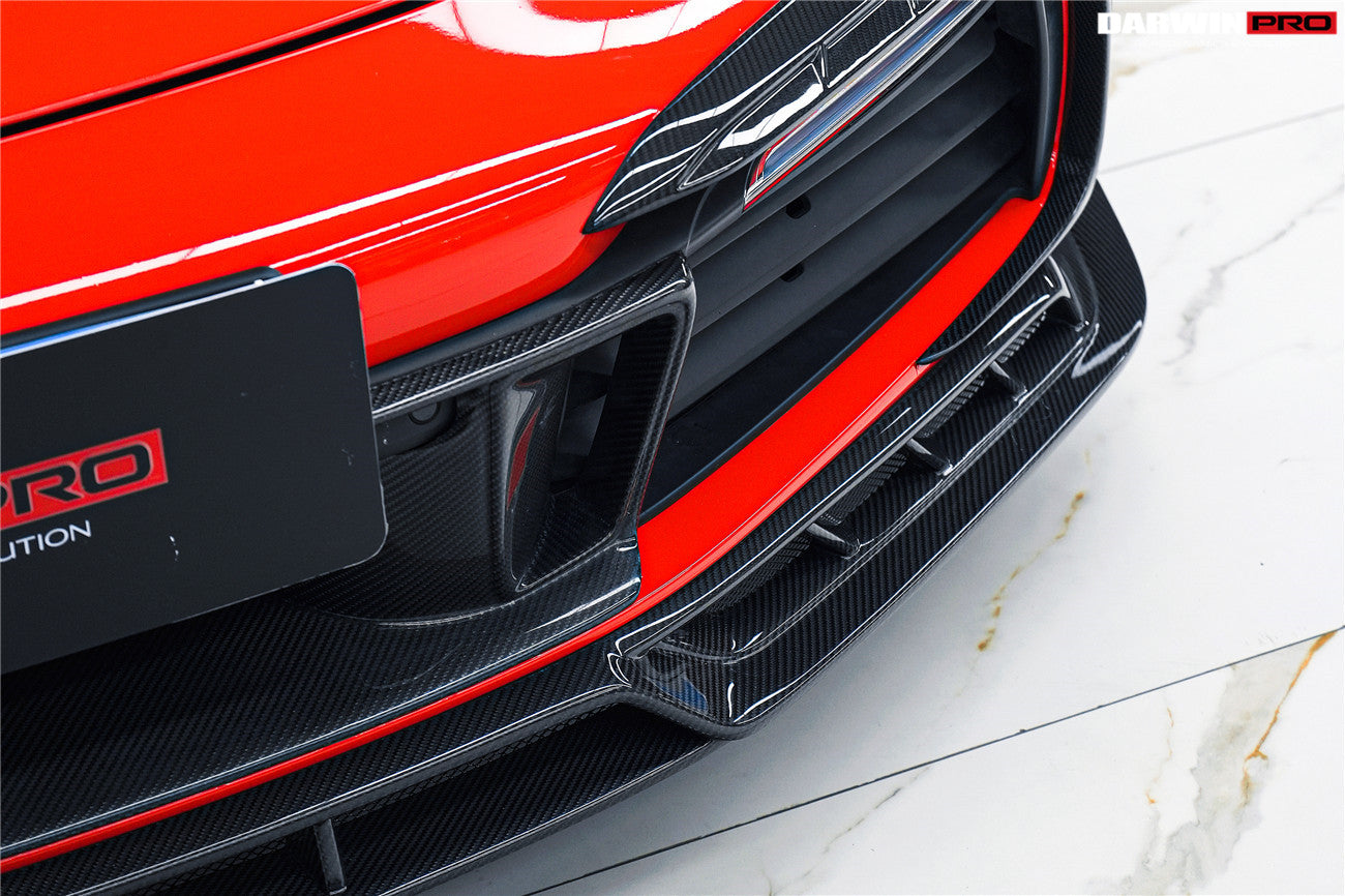 Darwinpro 2019-2024 Porsche 911 992 Carrera S 4 4S Targa Cabriolet BKSSII Style Front Bumper Lip Splitter - DarwinPRO Aerodynamics
