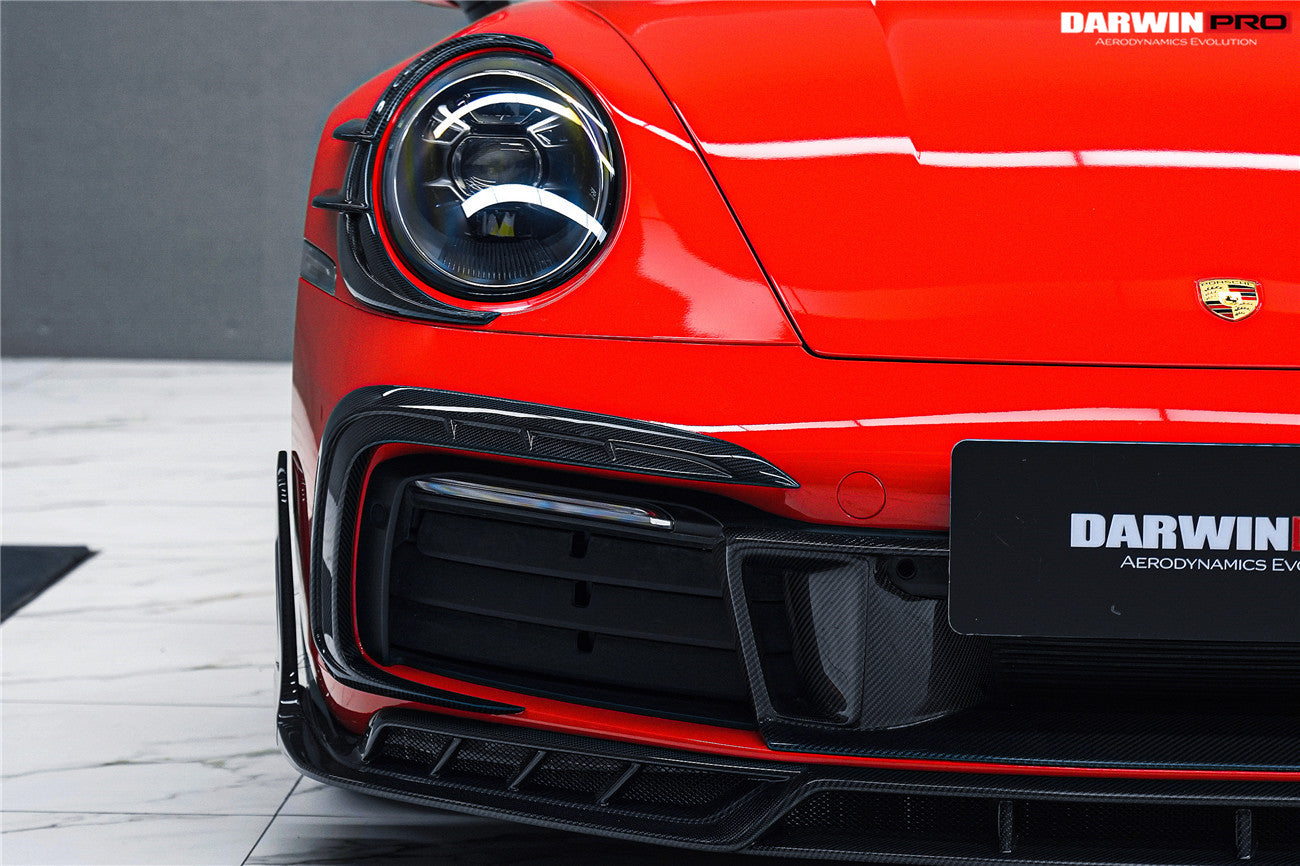 Darwinpro 2019-2024 Porsche 911 992 Carrera 4 4S Targa Cabriolet BKSSII Style Front Bumper Vent Trims - DarwinPRO Aerodynamics