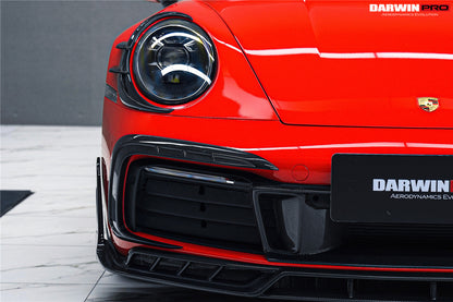 Darwinpro 2019-2024 Porsche 911 992 Carrera S 4 4S Targa Cabriolet BKSSII Style Front Bumper Lip Splitter - DarwinPRO Aerodynamics