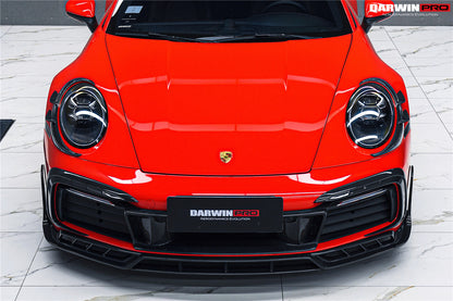 Darwinpro 2019-2024 Porsche 911 992 Carrera S 4 4S Targa Cabriolet BKSSII Style Front Bumper Lip Splitter - DarwinPRO Aerodynamics