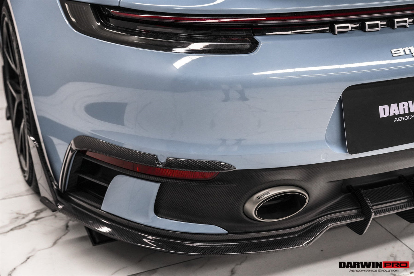 DarwinPRO 2019-2024 Porsche 911 992 Carrera & 4 & 4S & Targa & Cabriolet SD-Sport Design Model BKSSII Style Rear Bumper Vent Trims
