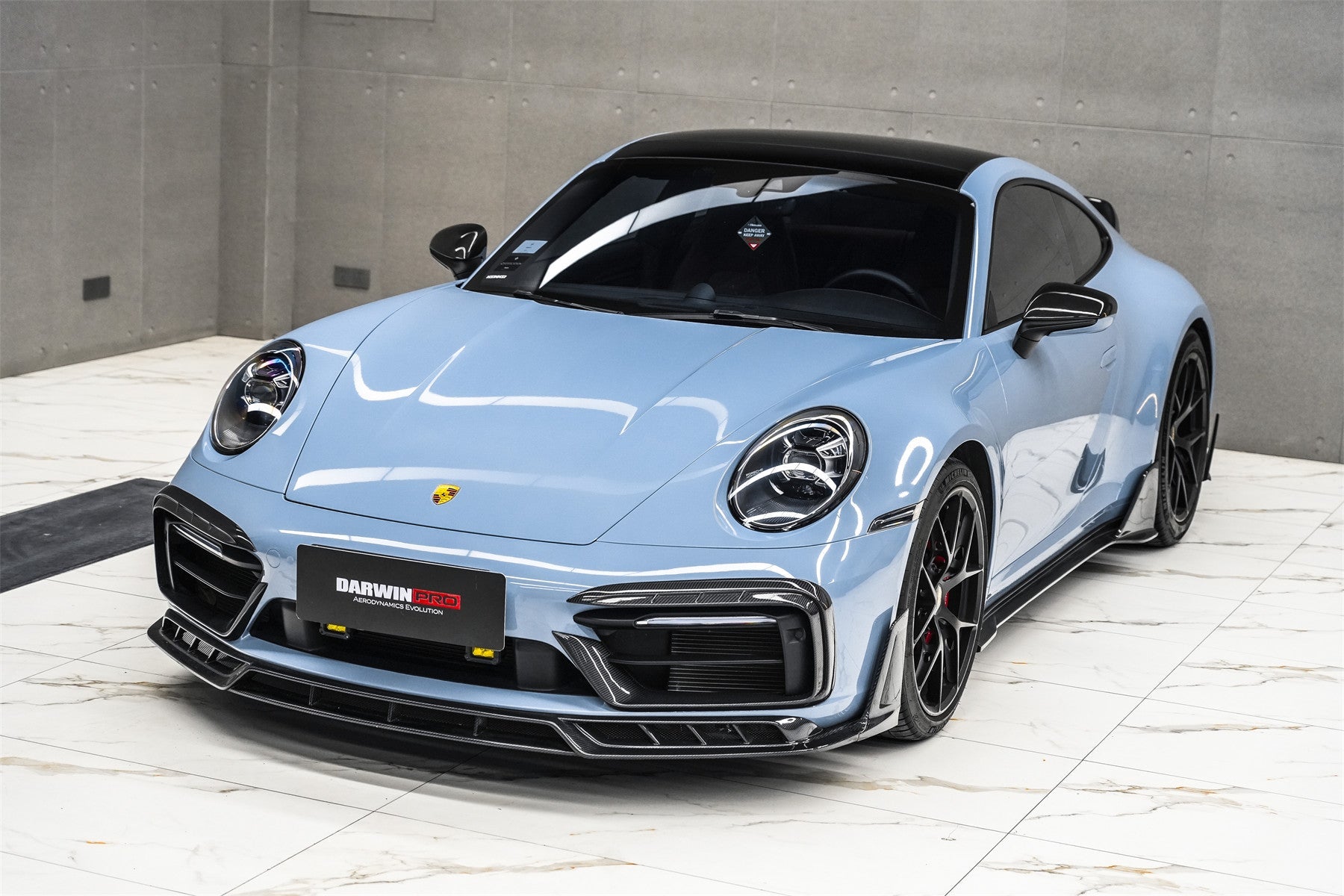 DarwinPRO 2019-2024 Porsche 911 992 Carrera & 4 & 4S & Targa & Cabriolet SD-Sport Design Model BKSSII Style Front Bumper Lip Splitter - DarwinPRO Aerodynamics