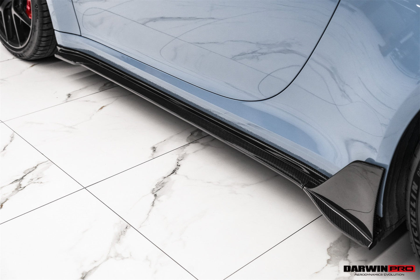 DarwinPRO 2019-2024 Porsche 911 992 Carrera S 4 4S Targa Cabriolet BKSSII Style Side Skirts - DarwinPRO Aerodynamics