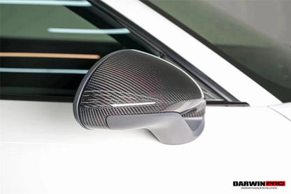 2012-2019 Porsche 911 991 Carrera, Cabriolet,  Targa, Turbo | 981 Cayman, Boxster OEM Sport Style Dry Carbon Fiber Mirror Housing Replacement