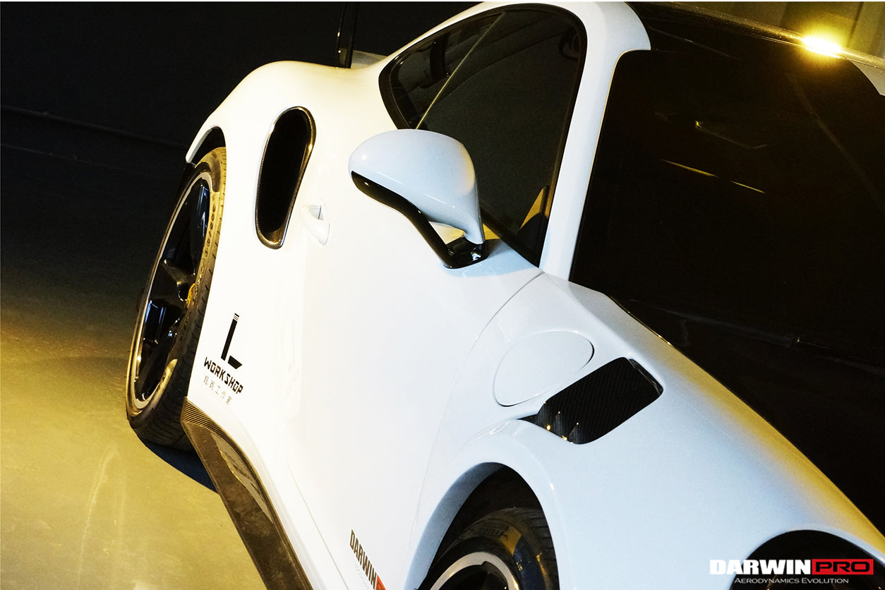 2013-2019 Porsche 991 Turbo S OEM Style Carbon Fiber Quarter Panel Side Scoops - DarwinPRO Aerodynamics