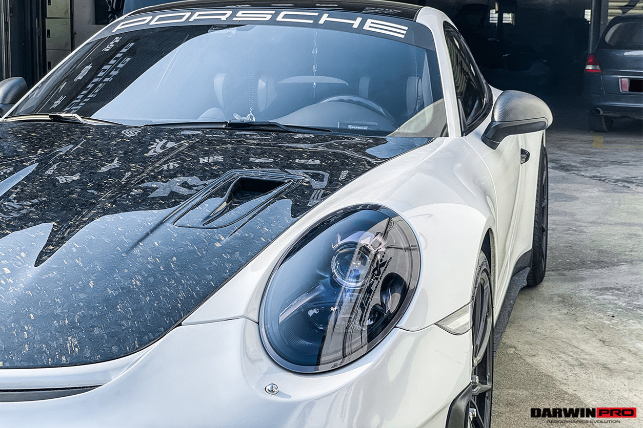 DarwinPRO 2012-2019 Porsche 991 Carrera S & Targa 4 & 4s GT2RS Style Carbon Fiber Hood - DarwinPRO Aerodynamics