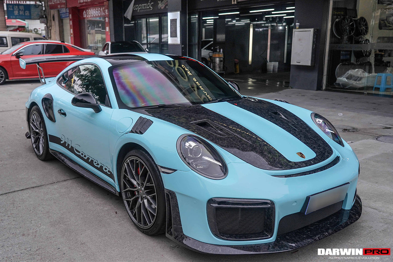 DarwinPRO 2013-2019 Porsche 911 991 Carrera & C2, C2S, C4, C4S, Targa & GT3 & Turbo GT2RS-Style Carbon Fiber Hood - DarwinPRO Aerodynamics