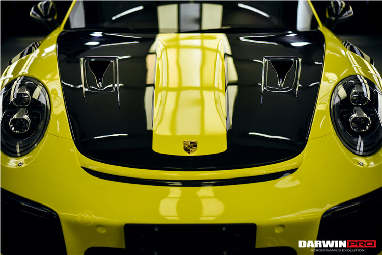 DarwinPRO 2013-2019 Porsche 911 991 Carrera & C2, C2S, C4, C4S, Targa & GT3 & Turbo GT2RS-Style Carbon Fiber Hood - DarwinPRO Aerodynamics