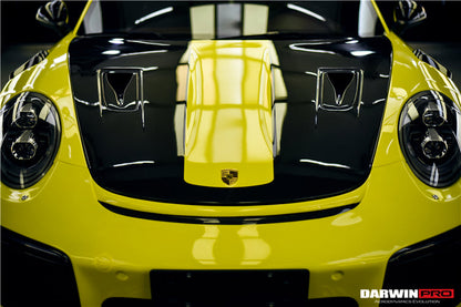 DarwinPRO 2013-2019 Porsche 911 991 Carrera & C2, C2S, C4, C4S, Targa & GT3 & Turbo GT2RS-Style Carbon Fiber Hood - DarwinPRO Aerodynamics