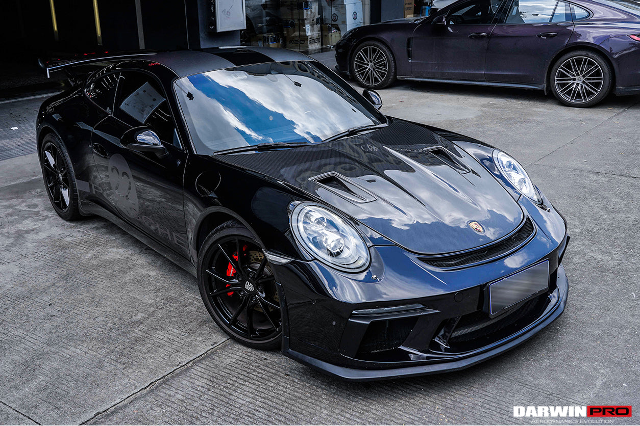 DarwinPRO 2013-2019 Porsche 911 991 Carrera & C2, C2S, C4, C4S, Targa & GT3 & Turbo GT2RS-Style Carbon Fiber Hood - DarwinPRO Aerodynamics