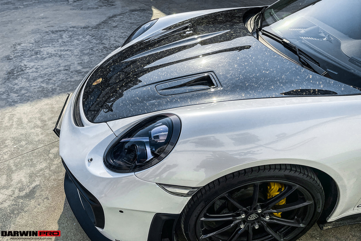 DarwinPRO 2013-2019 Porsche 911 991 Carrera & C2, C2S, C4, C4S, Targa & GT3 & Turbo GT2RS-Style Carbon Fiber Hood - DarwinPRO Aerodynamics