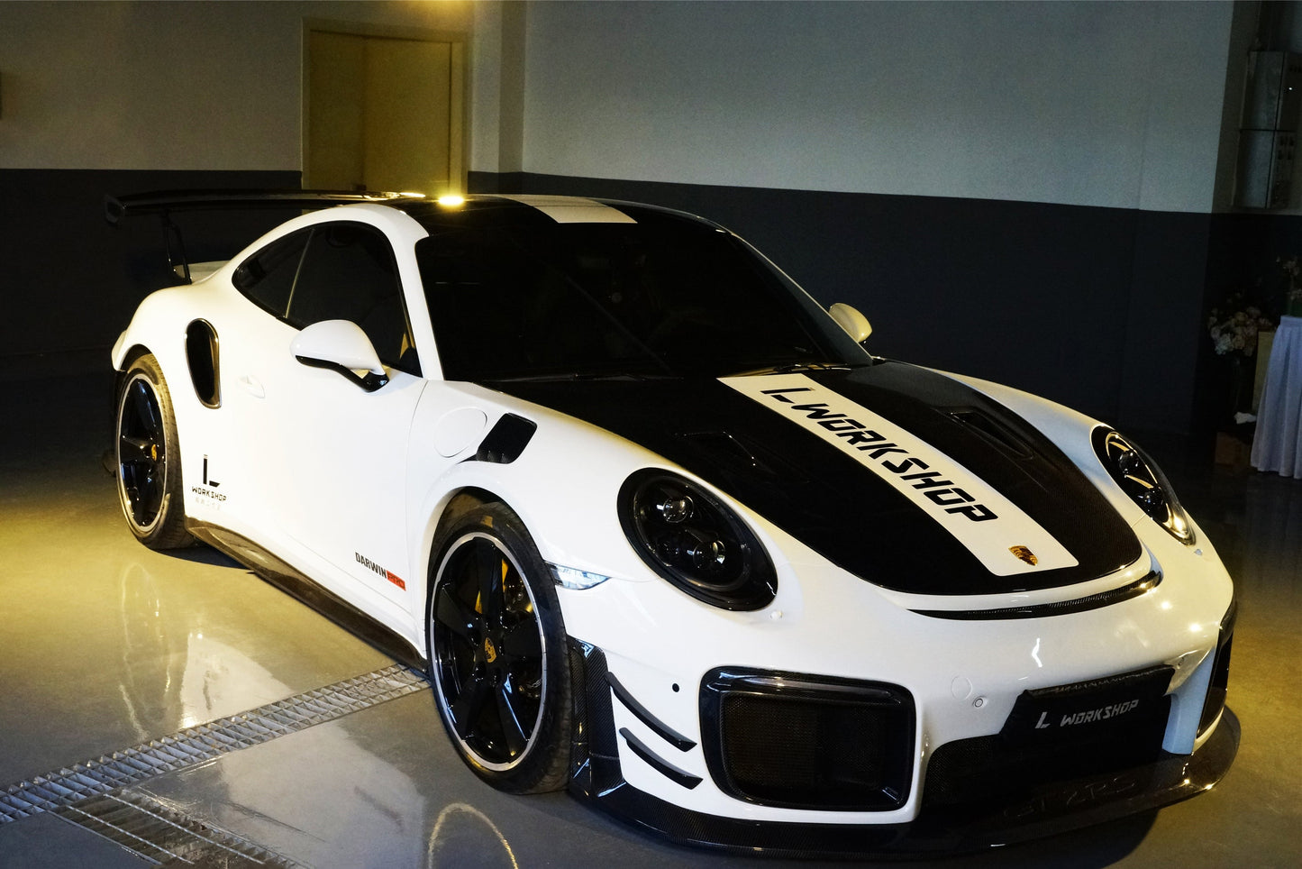 2013-2019 Porsche 911 991 Turbo S GT2RS Style Partial Carbon Fiber Front Bumper and Fender - DarwinPRO Aerodynamics