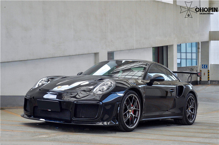 2013-2019 Porsche 911 991 Turbo S GT2RS Style Partial Carbon Fiber Front Bumper and Fender - DarwinPRO Aerodynamics