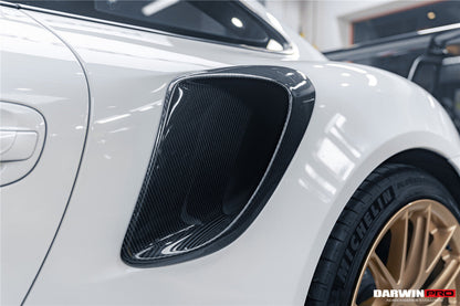 2013-2019 Porsche 991 Turbo S GT2RS Style Carbon Fiber Quarter Panel Side Scoops - DarwinPRO Aerodynamics