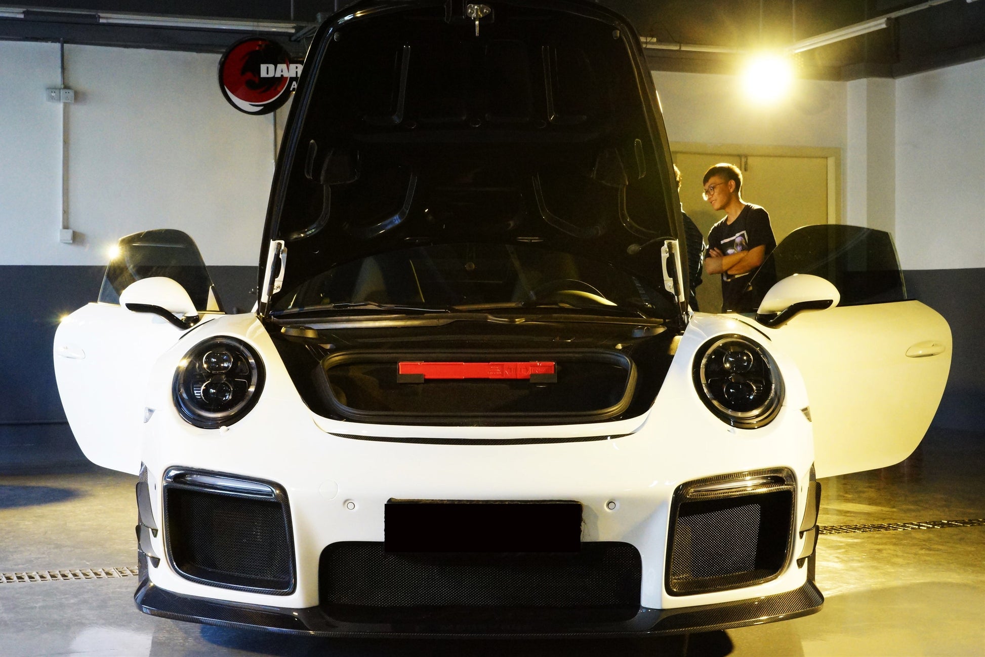 2013-2019 Porsche 911 991 Turbo S GT2RS Style Partial Carbon Fiber Front Bumper and Fender - DarwinPRO Aerodynamics
