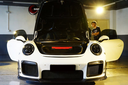 2013-2019 Porsche 911 991 Turbo S GT2RS Style Partial Carbon Fiber Front Bumper and Fender - DarwinPRO Aerodynamics