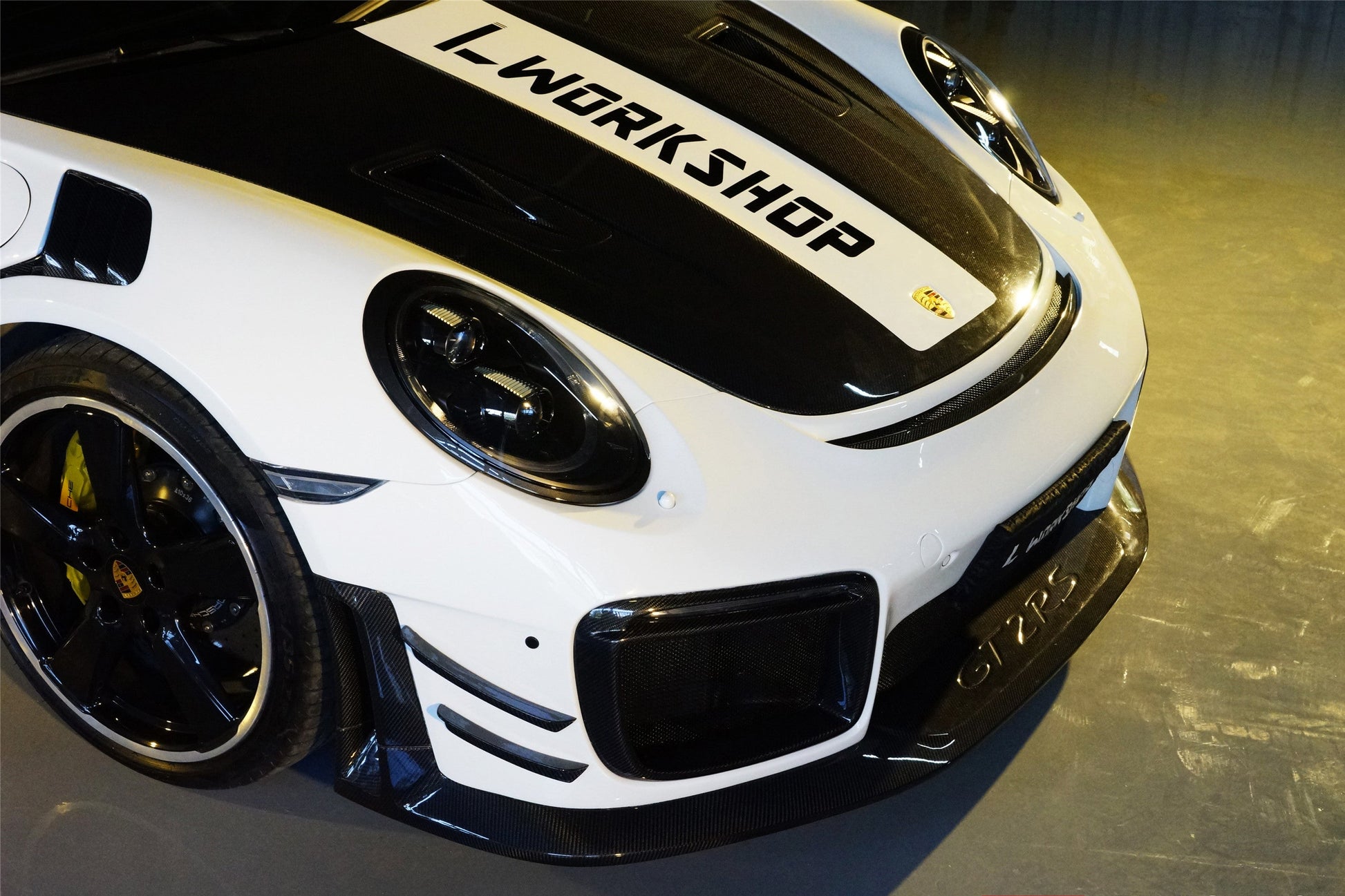 2013-2019 Porsche 911 991 Turbo S GT2RS Style Partial Carbon Fiber Front Bumper and Fender - DarwinPRO Aerodynamics