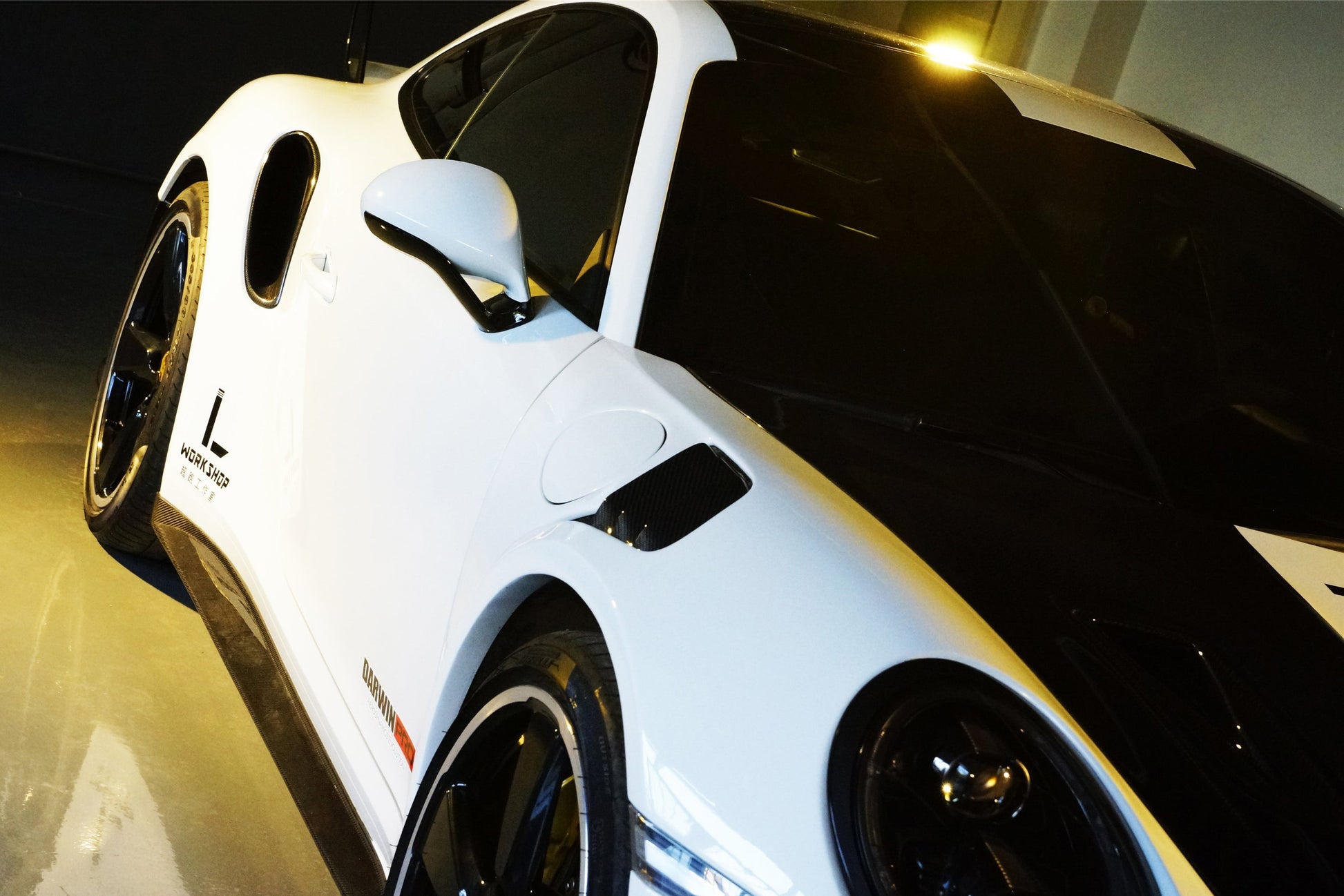2013-2019 Porsche 911 991 Turbo S GT2RS Style Partial Carbon Fiber Front Bumper and Fender - DarwinPRO Aerodynamics