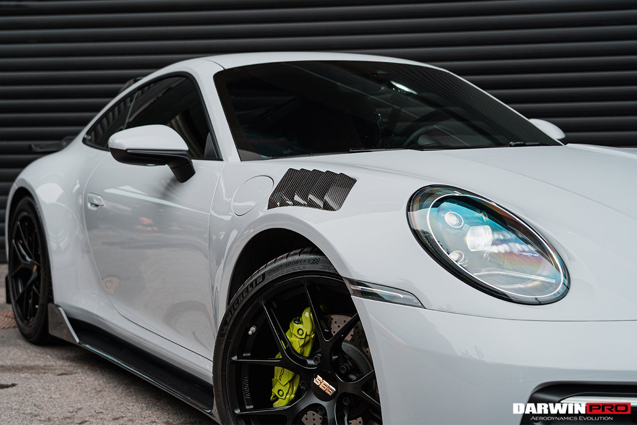 DarwinPRO 2019-2024 Porsche 911 992 Carrera S & 4 & 4S & Targa & Cabriolet BKSS Style Front Fender - DarwinPRO Aerodynamics