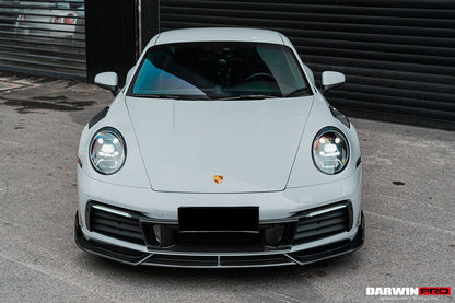 DarwinPRO 2019-2024 Porsche 911 992 Carrera S & 4 & 4S & Targa & Cabriolet BKSS Style Front Middle Lip - DarwinPRO Aerodynamics