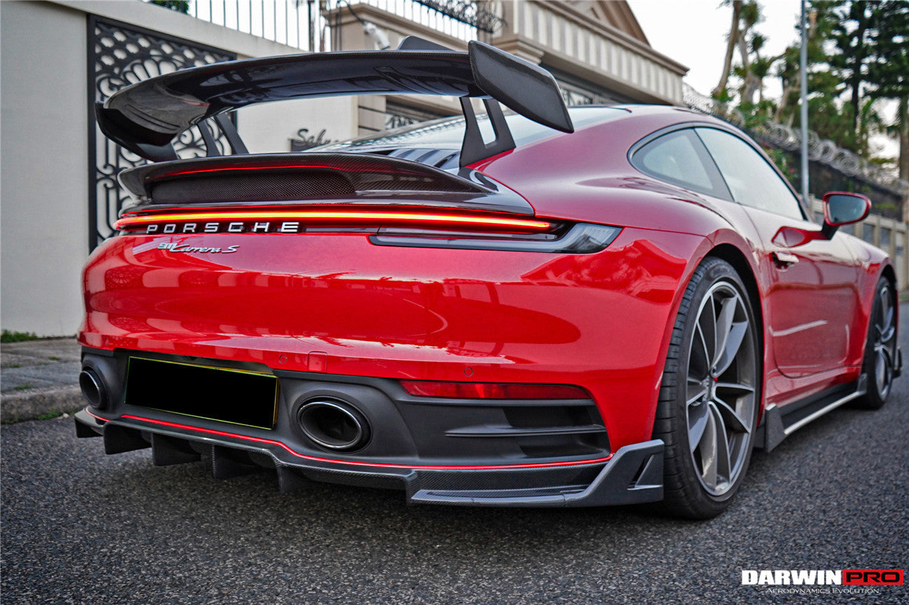 DarwinPRO 2019-2023 Porsche 911 992 Carrera S & 4 & 4S & Targa & Cabriolet BKSS Style Rear Lip - DarwinPRO Aerodynamics