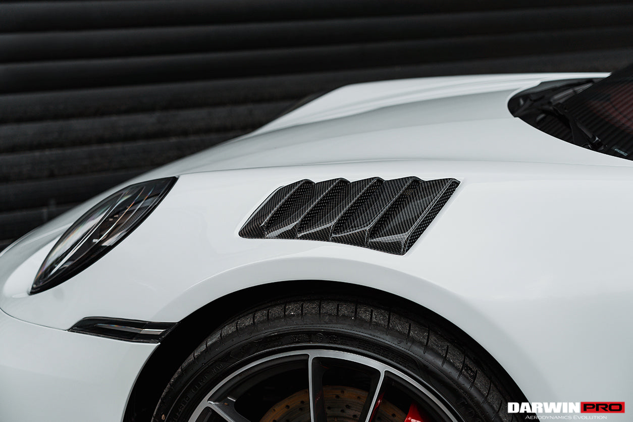 DarwinPRO 2019-2024 Porsche 911 992 Carrera S & 4 & 4S & Targa & Cabriolet BKSS Style Front Fender - DarwinPRO Aerodynamics