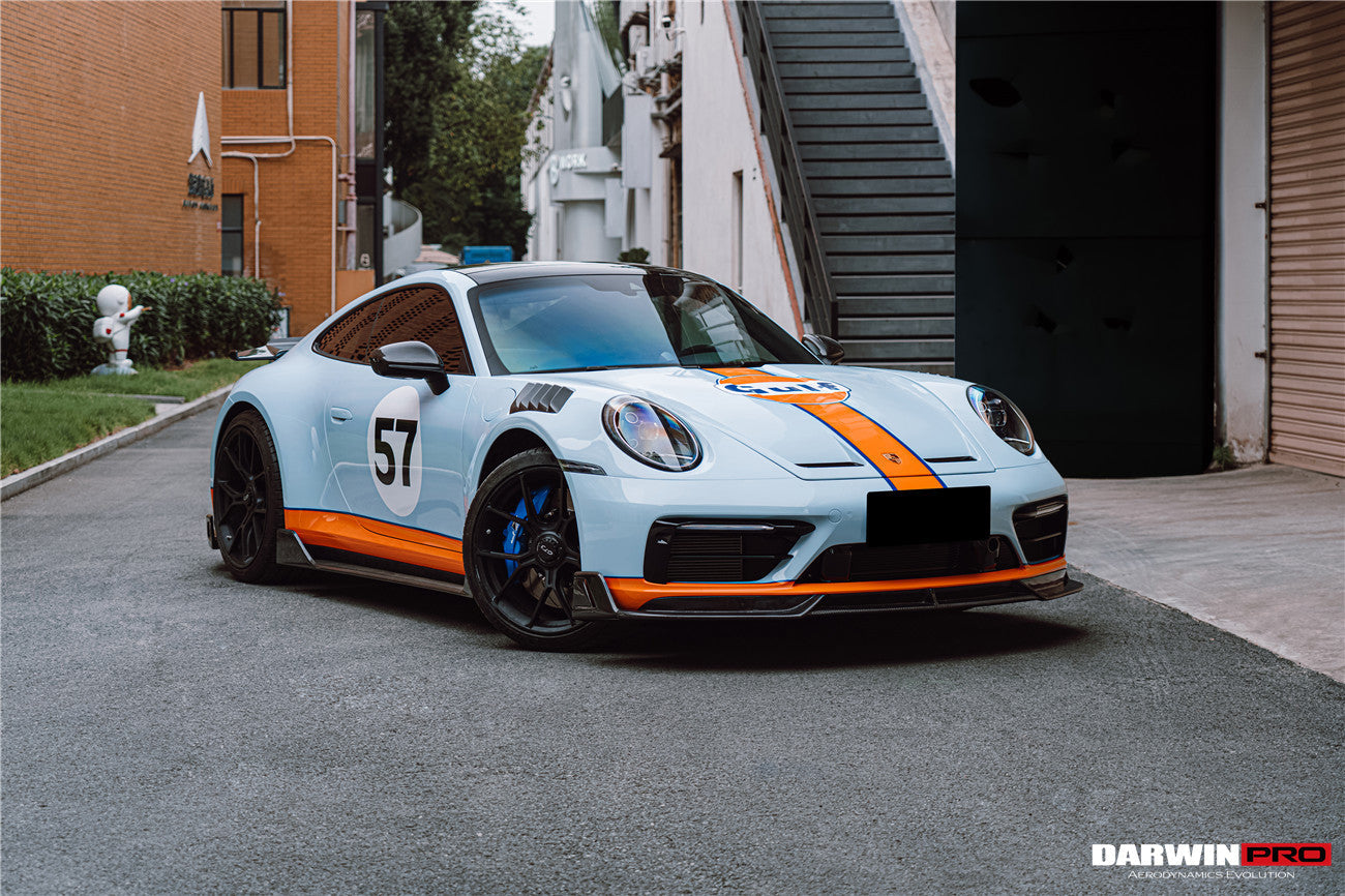 2019-2024 Porsche 911 992 Carrera Targa S 4 4S SD-Sport Design Modl BKSS Style Front Lip - DarwinPRO Aerodynamics