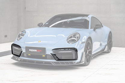 DarwinPRO 2019-2024 Porsche 911 992 Carrera & 4 & 4S & Targa & Cabriolet SD-Sport Design Model BKSSII Style Front Bumper Vent Trims - DarwinPRO Aerodynamics