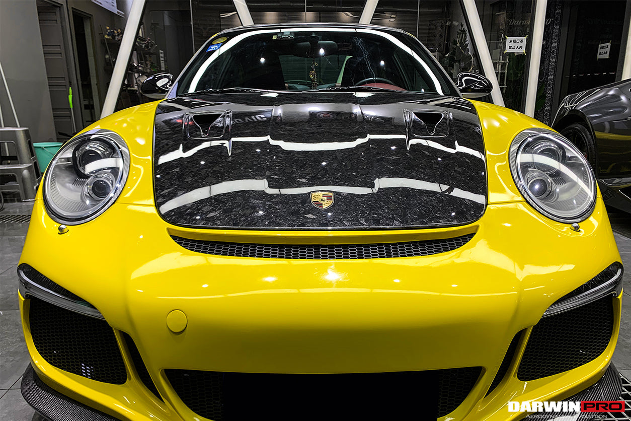 DarwinPRO 2005-2012 Porsche 911 997 Carrera & S & 4S & Turbo & 06-12 Cayman 987 GT2RS Style Hood - DarwinPRO Aerodynamics