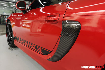 2012-2016 Porsche 981 Boxster Cayman GT4 Style Carbon Fiber Quarter Panel Side Scoops