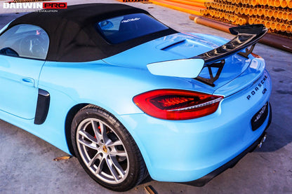2012-2025 Porsche 718 | 981 Boxster | Cayman GT4 Style Style Carbon Fiber Trunk Spoiler Wing - DarwinPRO Aerodynamics