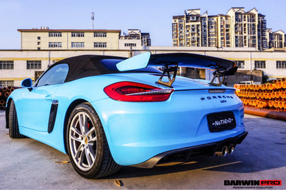 2012-2025 Porsche 718 | 981 Boxster | Cayman GT4 Style Style Carbon Fiber Trunk Spoiler Wing - DarwinPRO Aerodynamics