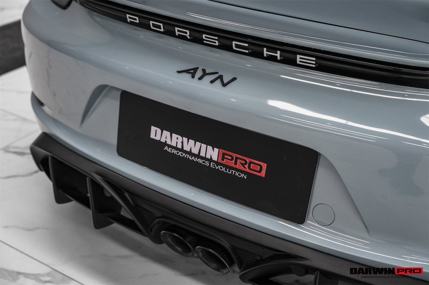 DarwinPRO 2016-2024 Porsche 718 Cayman & Boxster Stuttmate Carbon Fiber Rear Diffuser - DarwinPRO Aerodynamics